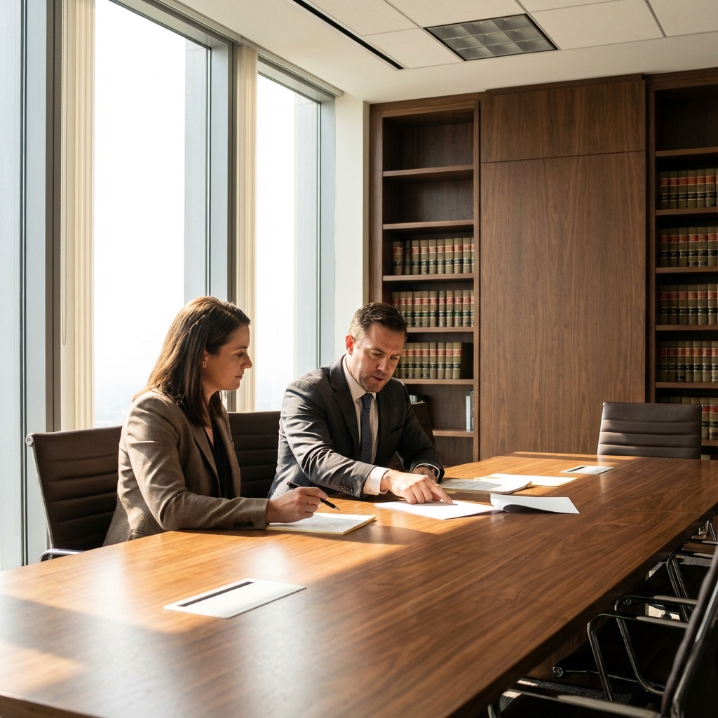 Attorney consultation with client